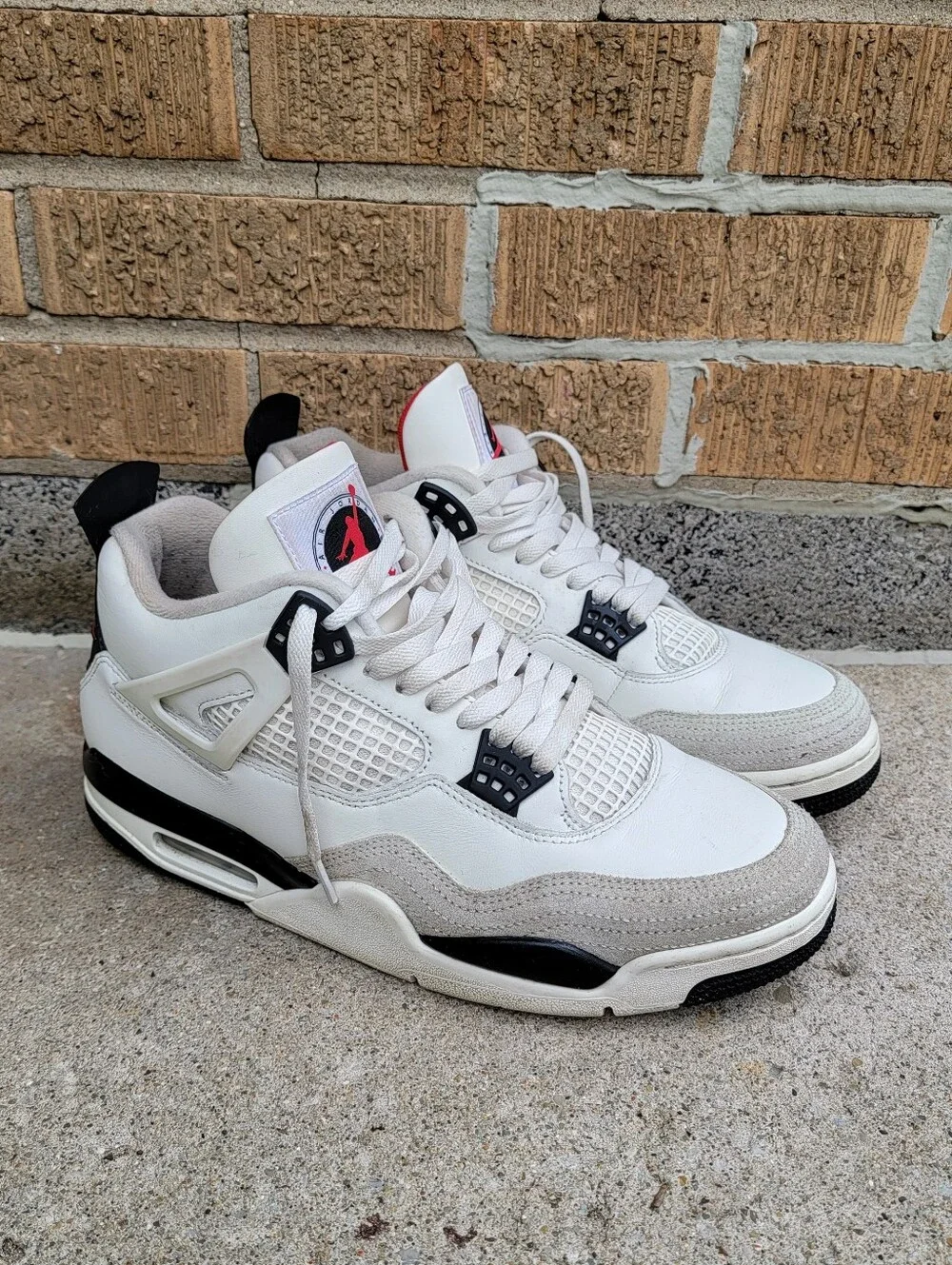 Air Jordan 4 Retro OG Fight Club Blacj White Mens Sneakers 11